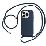 Strap Silicone Case do Iphone 15 Pro wzór 1 granatowy