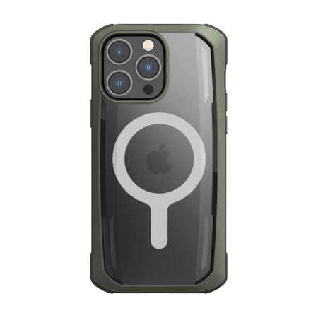 Raptic X-Doria Secure Case für iPhone 14 Pro Max mit gepanzerter MagSafe-Hülle grün