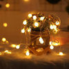 Girlanda 1.5m (10 lampek LED) USB Kulki na Balkon, WARM WHITE / CIEPŁY BIAŁY