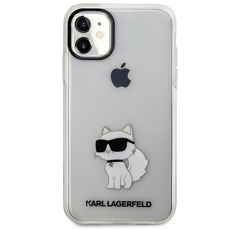 Original Case IPHONE 11 / XR Karl Lagerfeld Hardcase Ikonik Choupette (KLHCN61HNCHTCT) transparent