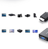 Ugreen adapter przejściówka HDMI - VGA micro USB / audio 3,5 mm mini jack czarny (40248)