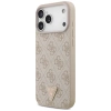 Guess Leather 4G Triangle Strass MagSafe Case for iPhone 17 Pro Max - Pink