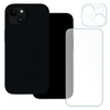 Etui do IPhone 14 czarne + Szkło na ekran + szkło na aparat