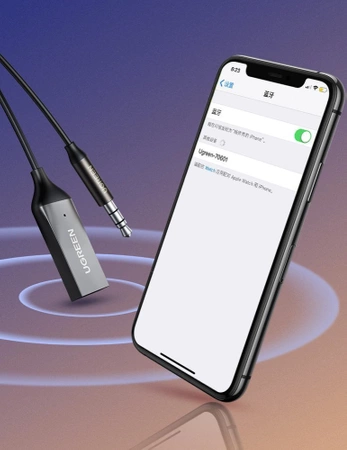 Ugreen Bluetooth 5.3 audio receiver USB cable audio adapter AUX jack black (70601 CM309)