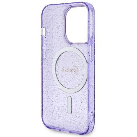 Guess GUHMP14LHCMCGU iPhone 14 Pro 6.1" lila/lila Hardcase Glitter Gold MagSafe
