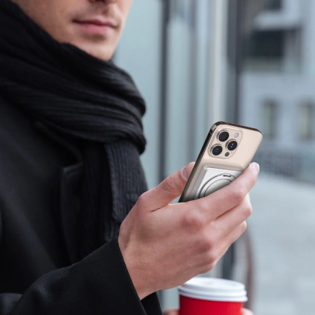 Dudao K28 10000mAh PD 22.5W MagSafe Powerbank with Metal Case and Ring Stand - Gray