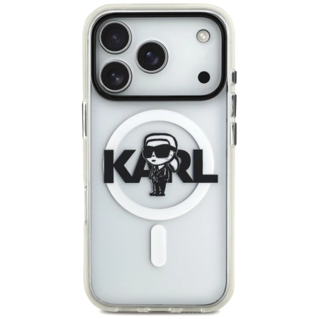 Karl Lagerfeld IML Karl Sketch Logo MagSafe Case für iPhone 17 Pro - Transparent