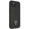 Guess GUHCP13SPSATLK iPhone 13 mini 5,4 &quot;schwarz / schwarzes Hardcase SaffianoTriangle Logo