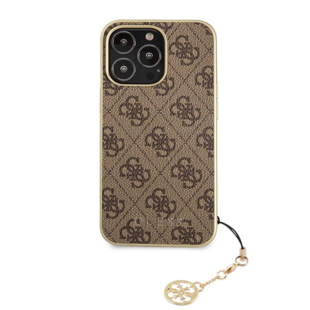 Oryginalne Etui IPHONE 13 PRO MAX 6,7" Guess Hardcase 4G Charms Collection GUHCP13XGF4GBR brązowe