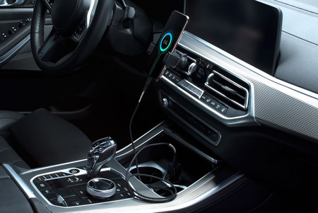 FORCELL Carbon kabel Typ C do iPhone Lightning 8-pin Power Delivery PD27W CB-01C czarny 1 metr