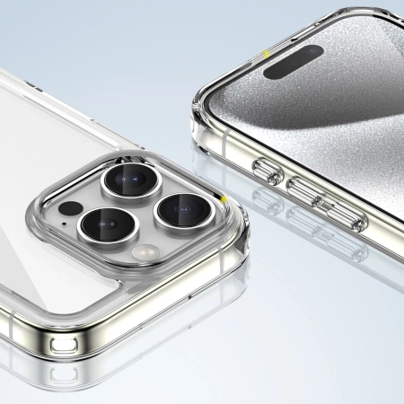 Etui Outer Space Case na iPhone 16e pokrowiec z elastyczną ramką - przezroczyste