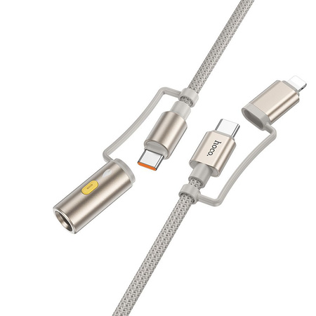 HOCO kabel All-in-one Typ C / Lightning do Typ C / Zapalniczka samochodowa PD 3A 60W U138 1,2 m czarny