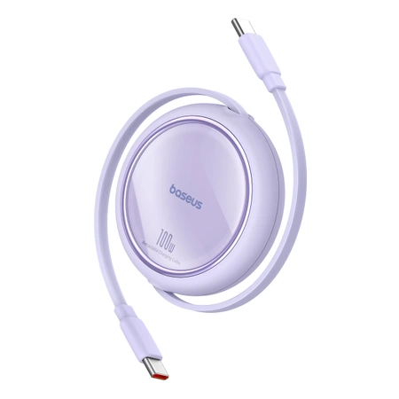 Baseus Free2Draw Mini USB-C – einziehbares USB-C-Kabel 100 W 1 m – Lila