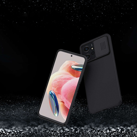 Pancerne etui Xiaomi Redmi Note 12 z osłoną na aparat Nillkin CamShield Case - czarne
