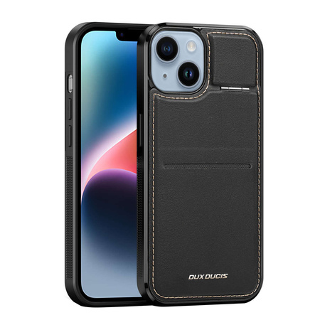 3 in 1 Case for iPhone 14 Plus with MagSafe Wallet RFID Blocking Stand Dux Ducis Rafi Mag - Black