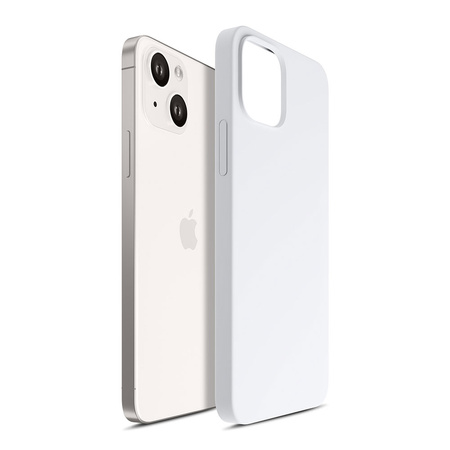 Apple iPhone 15 Plus - 3mk Hardy Silikon MagCase Silber-Weiß