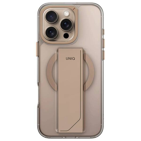 Schutzhülle IPHONE 16 PRO UNIQ Heldro Max Magclick Charging Taupe gold