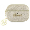 Guess GUAP2GLGSHD AirPods Pro 2 Cover Gold/Gold Glitter Flake 4G Charm