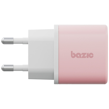 Ładowarka sieciowa Bazic GoPort Velox    Kit USB-C/USB-A GaN 35W z kablem różowy