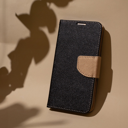 Etui Smart Fancy do iPhone 16 6,1&quot; czarno-złote