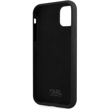 Karl Lagerfeld KLHCN61SKSVGK iPhone 11 / Xr 6,1" schwarz/schwarz Hardcase Silikon Signature