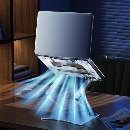 Wozinsky WRS-CPY75DSS Laptop- und Tablet-Ständer aus Aluminium + kostenloser Smartphone-Ständer – Silber