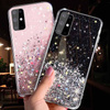 Schutzhülle IPHONE 14 Sequins Glue Glitter Case schwarz