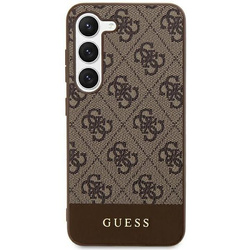 Oryginalne Etui GUESS Hardcase GUHCS24MG4GLBR do SAMSUNG S24 Plus (4G Bottom Stripe / brązowy)