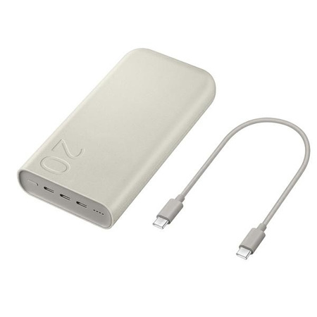 Powerbank Samsung EB-P4520XUEGEU 20000 mAh 3x USB-C 45W SFC - beżowy