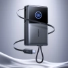 Joyroom JR-PR1 10000mAh 22,5W Powerbank mit integriertem einziehbarem USB-C-Kabel - Schwarz