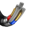 USAMS Cable U85 2xUSB-C/USB-A 1.2m 100W PD Fast Charge black/black SJ654USB01 (US-SJ654)