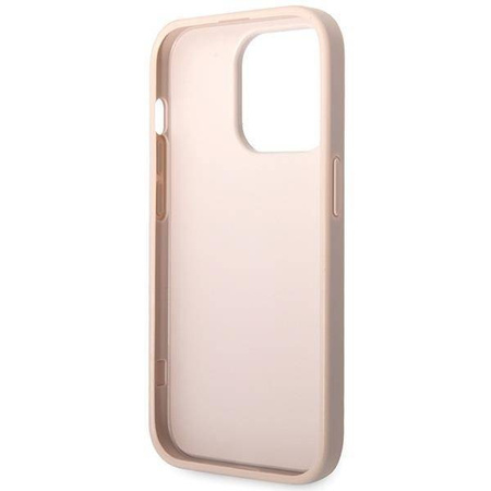 Guess 4G Big Metal Logo Hülle für iPhone 15 Pro – Rosa