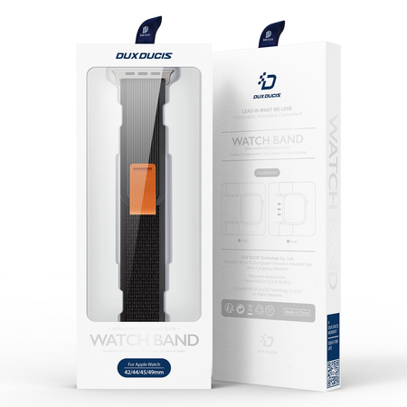 Velcro Sports Strap for Apple Watch Ultra/8/7/6/SE/5/4/3/2/1 (42, 44, 45, 49mm) Dux Ducis Strap YJ Version - Blue Gray