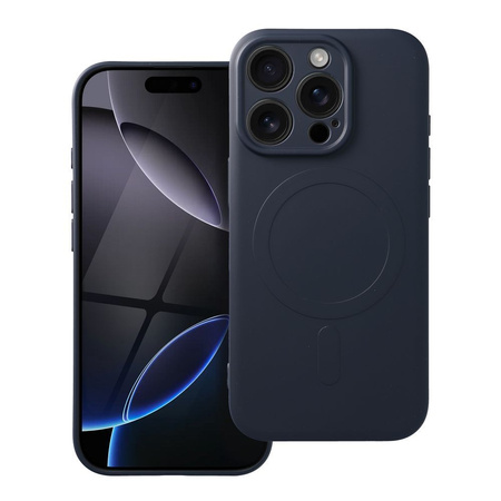 Futerał SILICONE MAG COVER kompatybilny z MagSafe do IPHONE 16 Pro tytanowy niebieski