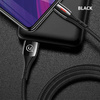 USAMS Kabel pleciony U-Tone microUSB 1.2m Power-off 2A Fast Charging czarny/black SJ346USB01 (US-SJ346)