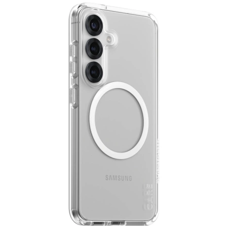 CARE by PanzerGlass Flagship Urban Combat White QI-Hülle für Samsung Galaxy S25 – transparent