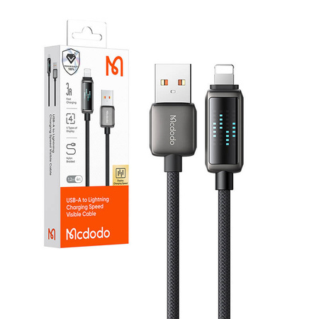 Kabel USB-A do Lightning Mcdodo CA-5250, wyświetlacz LED, 1.2m