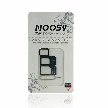 Zestaw Adapterów Nano Sim/Micro,Micro Sim i Nano/Sim (NOOSY 3w1) czarny