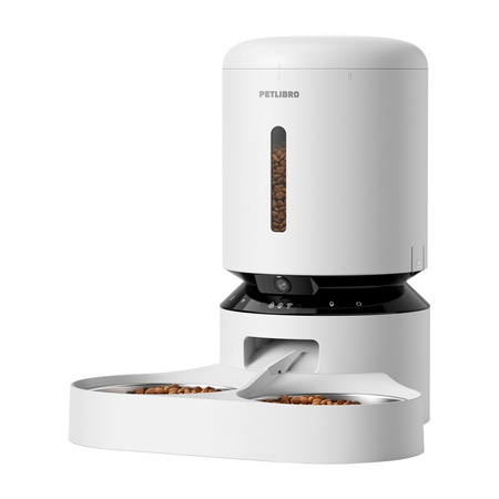 Dozownik karmy z kamerą Petlibro Granary z podwójną misą, 5L (biały)