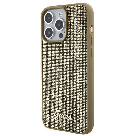 Etui Guess Disco Metal Script na iPhone 15 Pro Max - złote