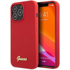 Guess GUHCP13XLSLMGRE iPhone 13 Pro Max 6.7" red/burgundy hard case Silicone Vintage Gold Logo