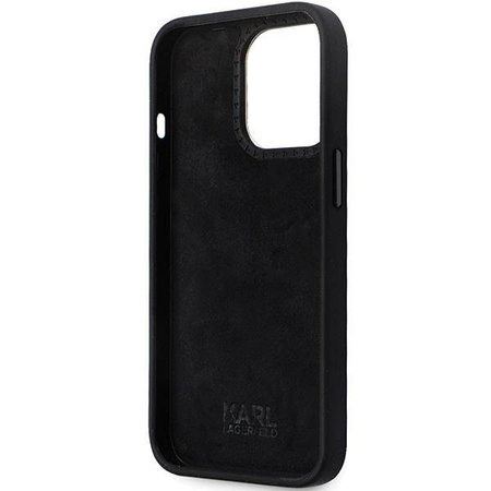 Karl Lagerfeld nakładka do iPhone 14 Pro 6,1" KLHCP14LSMHCNPK czarna HC Silicone C Metal Pin