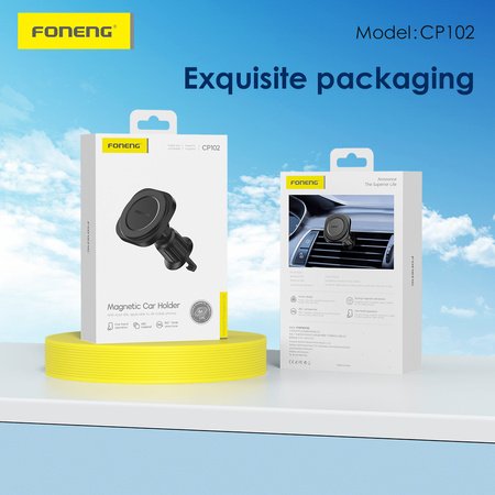 Foneng Uchwyt Samochodowy CP102 magnetyczny na kratkę czarny