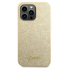 Guess Glitter Flakes Metal Logo Case – Etui iPhone 14 Pro (złoty)