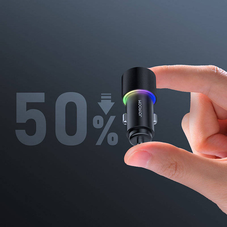 Joyroom Autoladegerät 2 x USB mit Hintergrundbeleuchtung 24W schwarz (JR-CL10)