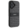 Original Handyhülle IPHONE 16 DKNY Hardcase Texture Pattern Tonal Stripe (DKHCP16SPRTHSLK) schwarz