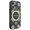 Original Case IPHONE 16 PRO Guess Hardcase IML Peony On 4G Background MagSafe (GUHMP16LH4PYEEK) black