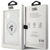 Karl Lagerfeld KLHMN61HMRSKCH iPhone 11 / Xr 6,1&quot; weiß/weiß Hardcase Ringständer Karl&amp;Choupette MagSafe