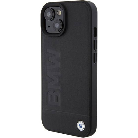 BMW MagSafe Leather Hot Stamp case for iPhone 15 Plus - black