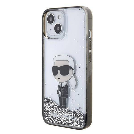 Karl Lagerfeld nakładka do iPhone 15 6,1&quot; KLHCP15SLKKNSK transparentna hardcase Liquid Glitter Ikonik